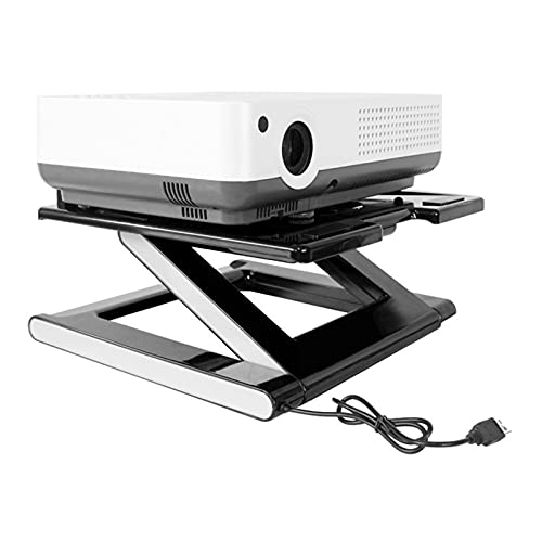 QTBH Projektor Ständer Projektorhalterung Projektor-Stand-Faltbarer Laptop-Stand mit Einstellbarer Höhe Perfekt für Büro Home Studio 11LB-Lastkapazität Ständer für Projektor (Color : Black) von QTBH