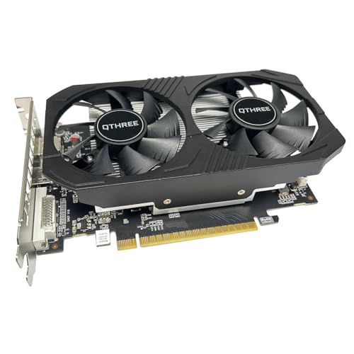 QTHREE GTX 1050 Ti 4GB Grafikkarte, 128-bit GDDR5, DisplayPort HDMI DVI, Computer GPU, Video Card for PC, PCI Express x16, DirectX 12 von QTHREE