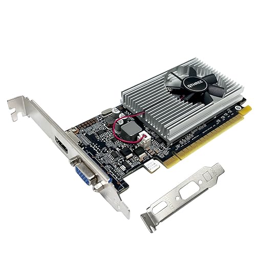 QTHREE Geforce GT 210 1G D3 64-bit Grafikkarte, 1x HDMI, 1x VGA, Low Profile Grafikkarten, Desktop-Grafikkarte für PC, PCI Express x16, DirectX 11 von QTHREE