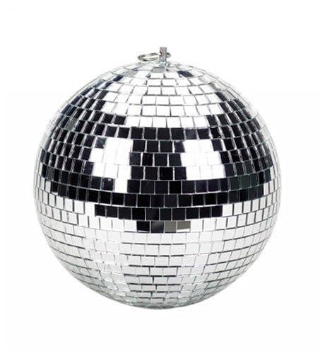 QTX Leichte Disco-Spiegelkugel 10cmØ, Party-Deko, Spiegelkugel, Modern, Glamour, Disco, Silber, Hängend, Innen von QTX