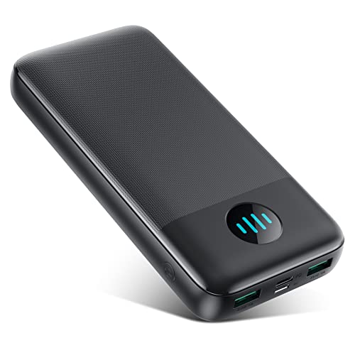 Power Bank, Powerbank 26800mAh USB C Externer Akku Input&Output 3.0A PD, 3 Ausgängen Schnelles Aufladen Akkupack, Tragbares Ladegerät kompatibel mit iPhone Huawei Xiaomi Tablets und mehr von QTshine