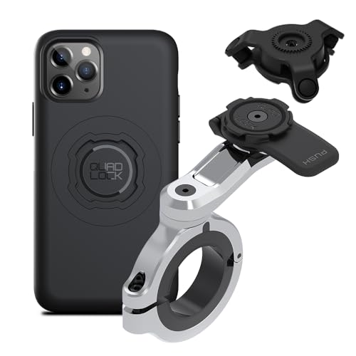 QUAD LOCK Lenker Handyhalterung PRO Chrom - Groß mit Vibrationsdämpfer und MAG Hülle für iPhone 11 Pro QUAD LOCK Lenker Handyhalterung PRO Chrom - Groß mit Vibrationsdämpfer und MAG Hülle für iPhone 11 Pro von QUAD LOCK