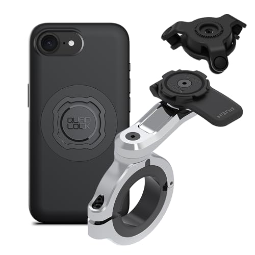 QUAD LOCK Lenker Handyhalterung PRO Chrom - Groß mit Vibrationsdämpfer und MAG Hülle für iPhone 16e QUAD LOCK Lenker Handyhalterung PRO Chrom - Groß mit Vibrationsdämpfer und MAG Hülle für iPhone 16e von QUAD LOCK