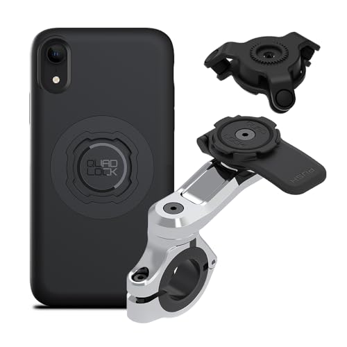 QUAD LOCK Lenker Handyhalterung PRO Chrom für Motorrad mit Vibrationsdämpfer und MAG Hülle für iPhone XR QUAD LOCK Lenker Handyhalterung PRO Chrom für Motorrad mit Vibrationsdämpfer und MAG Hülle für iPhone XR von QUAD LOCK