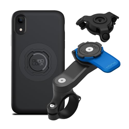 QUAD LOCK Lenker Handyhalterung für Motorrad mit Vibrationsdämpfer und MAG Hülle für iPhone XR QUAD LOCK Lenker Handyhalterung für Motorrad mit Vibrationsdämpfer und MAG Hülle für iPhone XR von QUAD LOCK