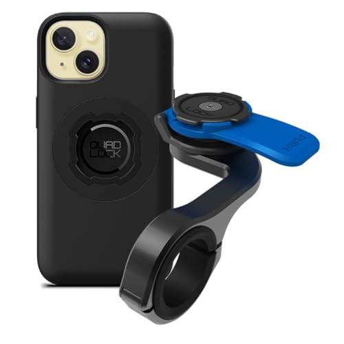 QUAD LOCK Out-Front PRO Fahrrad-Handyhalterung Kit mit iPhone 15 Plus MAG Hülle von QUAD LOCK