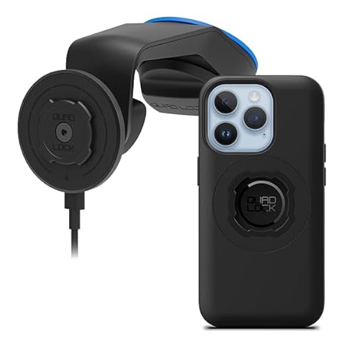 QUAD LOCK Windschutzscheiben-/Armaturenbrett-Handyhalterung für Auto mit MAG-Kabelloser Ladekopf V2 und MAG-Hülle für iPhone 14 Pro QUAD LOCK Windschutzscheiben-/Armaturenbrett-Handyhalterung für Auto mit MAG-Kabelloser Ladekopf V2 und MAG-Hülle für iPhone 14 Pro von QUAD LOCK