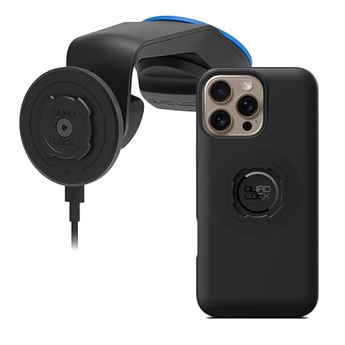 QUAD LOCK Windschutzscheiben-/Armaturenbrett-Handyhalterung für Auto mit MAG-Kabelloser Ladekopf V2 und MAG-Hülle für iPhone 16 Pro Max QUAD LOCK Windschutzscheiben-/Armaturenbrett-Handyhalterung für Auto mit MAG-Kabelloser Ladekopf V2 und MAG-Hülle für iPhone 16 Pro Max von QUAD LOCK