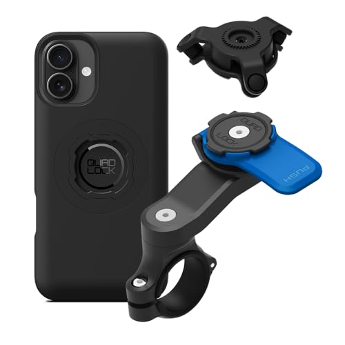 QUAD LOCK Lenker Handyhalterung für Motorrad mit Vibrationsdämpfer und MAG Hülle für iPhone 16 Plus QUAD LOCK Lenker Handyhalterung für Motorrad mit Vibrationsdämpfer und MAG Hülle für iPhone 16 Plus von QUAD LOCK