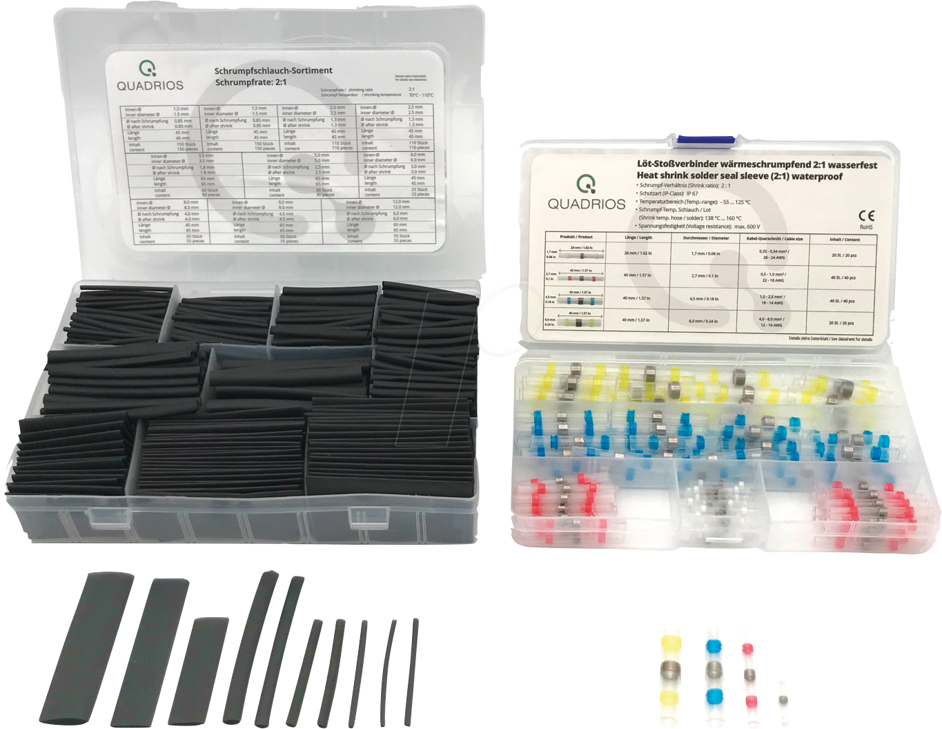 QUAD 2107C406 - Schrumpfschlauch Box + Lötverbinder von QUADRIOS