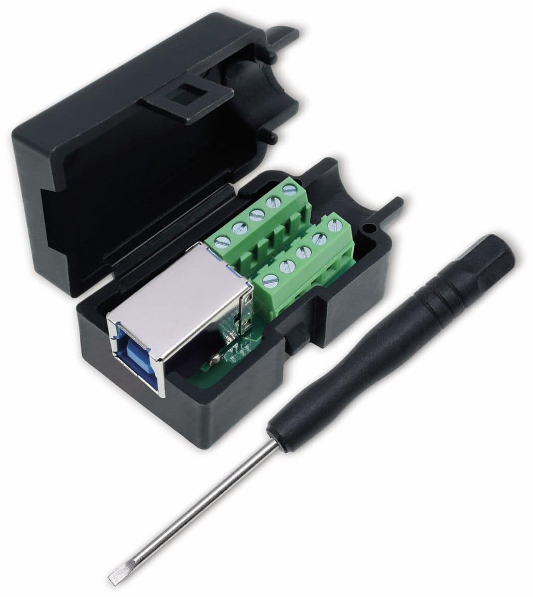 QUADRIOS, 2001C205, USB-Modular-Set, USB 3.0 - Standard-B, Buchse, Einbau horizontal, Polzahl 10 von QUADRIOS