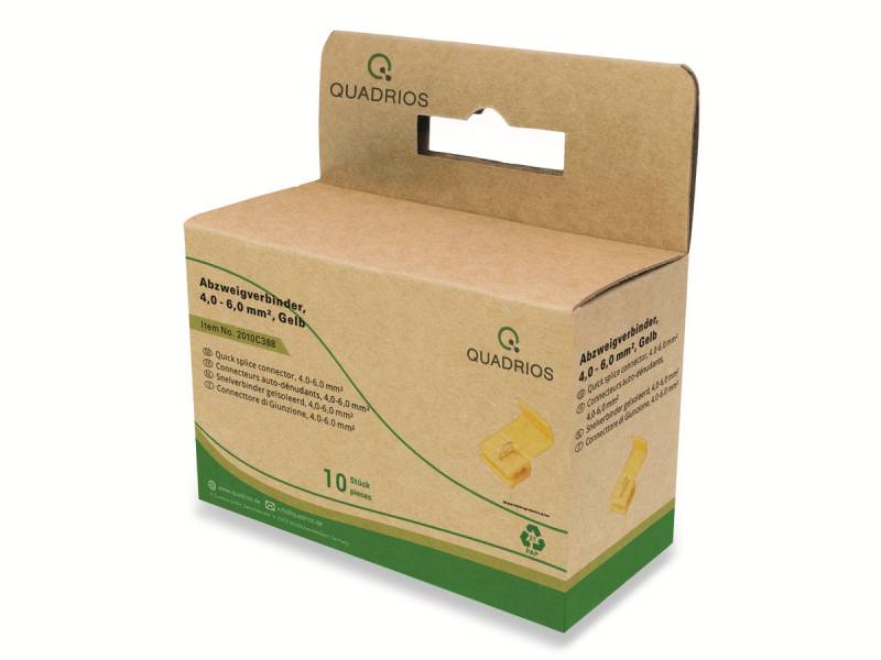 QUADRIOS 2010C388, Kabelverbinder, Gelb, 4.0 - 6.0 mm² - 10 Stk. von QUADRIOS