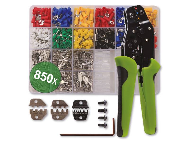 QUADRIOS Crimpzange Set Aufsätze Quetschverbinder, 22T014 von QUADRIOS