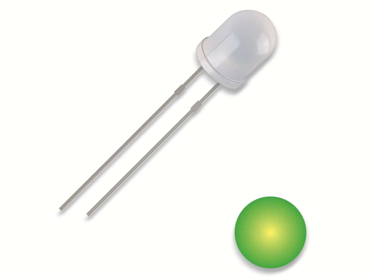 QUADRIOS LED, 3 mm, Lichtfarbe: Gelb/Grün, Gehäusefarbe: Diffus, 700 mcd, 569 nm, 2,54 mm QUADRIOS LED, 3 mm, Lichtfarbe: Gelb/Grün, Gehäusefarbe: Diffus, 700 mcd, 569 nm, 2,54 mm von QUADRIOS