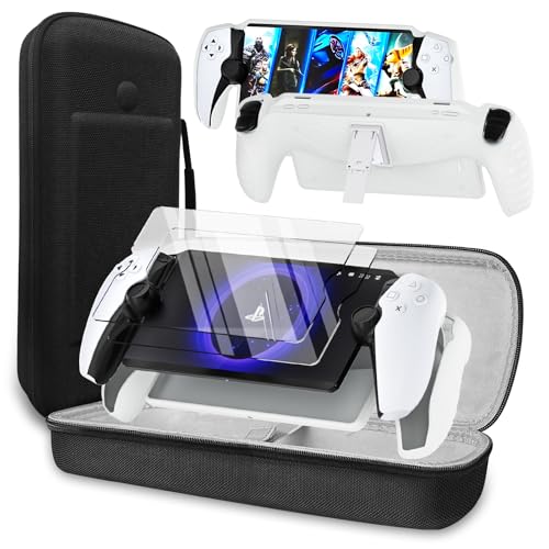 QUAGGY Tasche für Playstation Portal Remote Player, Harte Tragetasche für PS5 Portal Zubehör mit Schutz Glas Bildschirmschutz, Reisetasche Hülle Aufbewahrungstasche für PS Portal Zubehör, Weiß QUAGGY Tasche für Playstation Portal Remote Player, Harte Tragetasche für PS5 Portal Zubehör mit Schutz Glas Bildschirmschutz, Reisetasche Hülle Aufbewahrungstasche für PS Portal Zubehör, Weiß von QUAGGY
