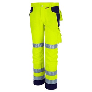 QUALITEX® unisex Warnschutzhose gelb, marine Größe 102 von QUALITEX®