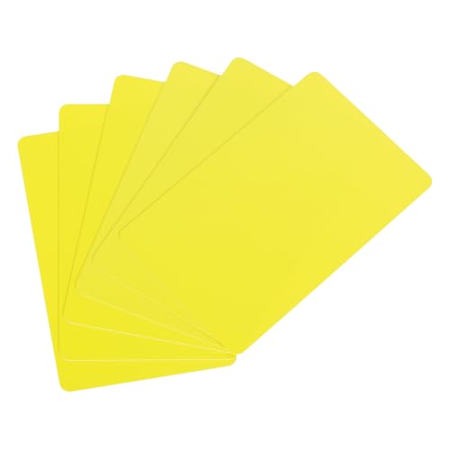 QUARKZMAN 10 Stück Blanko-PVC-Karten in Farbe, CR80 15 Mil Kunststoffkarten Blanko-ID-Karte Wasserdicht für ID-Badge, Kreditkarten, Identifikationsabzeichen, Drucker, Gelb QUARKZMAN 10 Stück Blanko-PVC-Karten in Farbe, CR80 15 Mil Kunststoffkarten Blanko-ID-Karte Wasserdicht für ID-Badge, Kreditkarten, Identifikationsabzeichen, Drucker, Gelb von QUARKZMAN