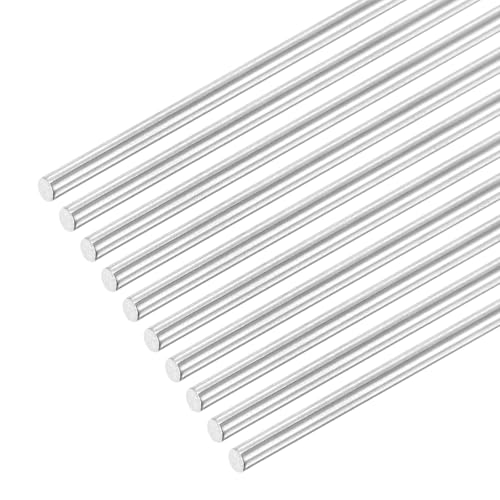 QUARKZMAN 10 Stück Edelstahlstäbe 1,5 mm x 80 mm 304 Edelstahl V2A Rundstäbe Rundstangen Metallstange Stabstahl Vollrundstab Rundstahl Rundstab für DIY Handwerk Modellauto Flugzeug Geländer von QUARKZMAN