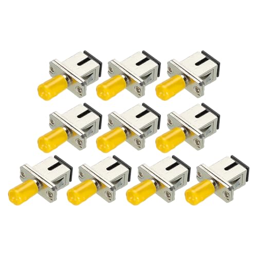 QUARKZMAN 10 Stück Glasfaser Adapter ST-SC Flansch Singlemode Simplex Adapter ST-SC/UPC für Netzwerk Internet Verbindung QUARKZMAN 10 Stück Glasfaser Adapter ST-SC Flansch Singlemode Simplex Adapter ST-SC/UPC für Netzwerk Internet Verbindung von QUARKZMAN