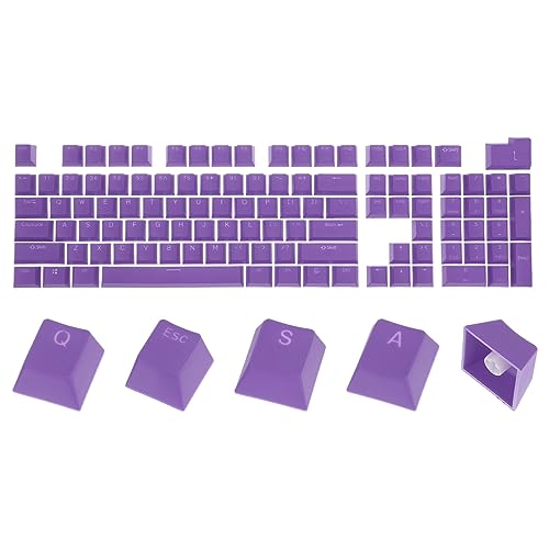 QUARKZMAN 104 Schlüssel PBT Tastenkappe Set OEM Profil Doppelschuss 60% für 61/68/87/98/100/104 Schlüssel Mechanische Tastatur Layout Lila von QUARKZMAN