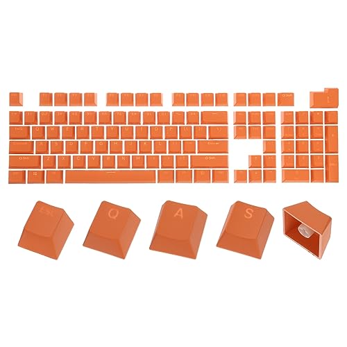 QUARKZMAN 104 Schlüssel PBT Tastenkappe Set OEM Profil Doppelschuss 60% für 61/68/87/98/100/104 Schlüssel Mechanische Tastatur Layout Orange von QUARKZMAN