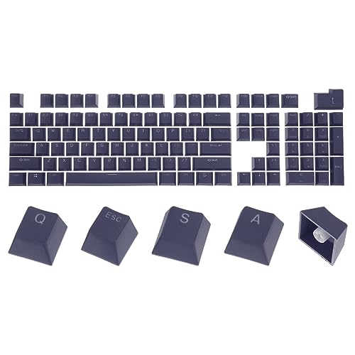 QUARKZMAN 104 Schlüssel PBT Tastenkappe Set OEM Profil Doppelschuss 60% für 61/68/87/98/100/104 Schlüssel Mechanische Tastatur Layout Stahl Blau von QUARKZMAN