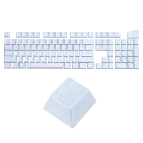 QUARKZMAN 108 Schlüssel Pudding Tastenkappen Set OEM Profil 60 Prozent ABS für Mechanische Tastatur Layout Hell Blau Doppelschlag von QUARKZMAN