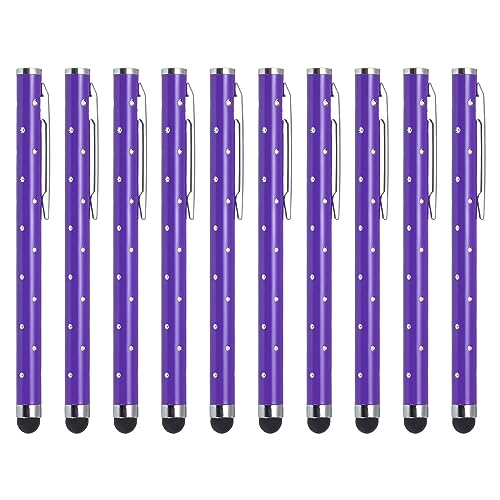QUARKZMAN 10Stk Glitzer Strass Stylus Stifte für Touchscreens Universal Metall Kapazitiver Stift für Handy Alle Kapazitiven Touchscreen Geräte Lila QUARKZMAN 10Stk Glitzer Strass Stylus Stifte für Touchscreens Universal Metall Kapazitiver Stift für Handy Alle Kapazitiven Touchscreen Geräte Lila von QUARKZMAN