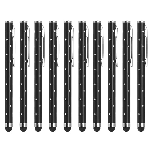 QUARKZMAN 10Stk Glitzer Strass Stylus Stifte für Touchscreens Universal Metall Kapazitiver Stift für Handy Alle Kapazitiven Touchscreen Geräte Schwarz QUARKZMAN 10Stk Glitzer Strass Stylus Stifte für Touchscreens Universal Metall Kapazitiver Stift für Handy Alle Kapazitiven Touchscreen Geräte Schwarz von QUARKZMAN