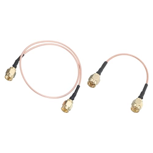 QUARKZMAN 10Stk Gold SMA Männlich zu SMA Männlich Adapter Anschluss Internal Gewinde RG178 Koaxialkabel für Satellite TV 10cm/28cm von QUARKZMAN