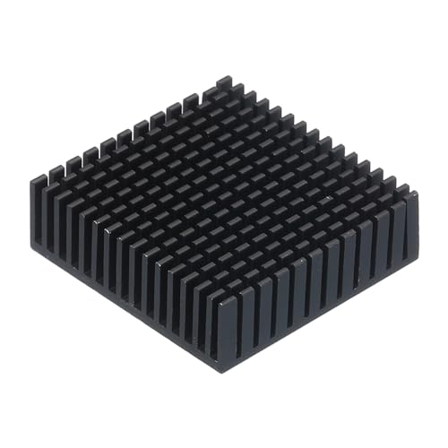 QUARKZMAN 1Stk 50x50x15mm Kühlkörper Aluminium Kühler Kühlkörper Kühlung mit Thermal Blau Aufkleber für Chip CPU Transistor FET IC Verstärker Schwarz von QUARKZMAN