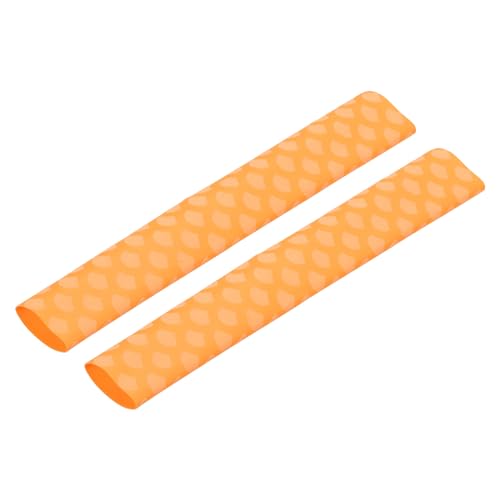 QUARKZMAN 2 Stück 18mm Durchmesser Drumstick Griffhüllen Drumstick Hülle Schrumpfschlauch rutschfest für Schlagzeug Percussion Zubehör, Orange von QUARKZMAN