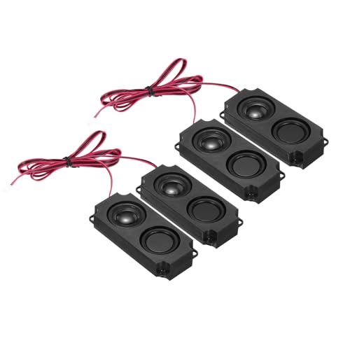 QUARKZMAN 2 Stück 5 Watt 8 Ohm Doppelter Mini-Lautsprecher Full-Range Portable Werbemaschine Lautsprecher mit Terminaldrahtanschluss Trennschnittstelle für kleine elektronische Projekte von QUARKZMAN