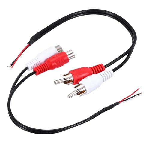 QUARKZMAN 2 Stück 8 Zoll Offenes RCA 2-Männlich 2-Weiblich Stecker Buchse Konnektor Adapter zu Blankdraht Offenes Ende Audio Video RCA Kabel für Verstärker Lautsprecherkabel QUARKZMAN 2 Stück 8 Zoll Offenes RCA 2-Männlich 2-Weiblich Stecker Buchse Konnektor Adapter zu Blankdraht Offenes Ende Audio Video RCA Kabel für Verstärker Lautsprecherkabel von QUARKZMAN