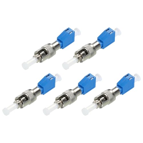 QUARKZMAN 2 Stück Glasfaser Adapter ST Stecker-LC Weiblich Einzeln Modus Einfacher Adapter ST-LC UPC für Network Internet Anschluss von QUARKZMAN