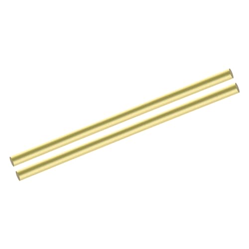 QUARKZMAN 2 Stück Messingstangen (10mm) 2/5 Zoll x (300mm) 12 Zoll Messing Vollmaterial Rundstab für Messergriffe Pin DIY Handwerk Modellflugzeug von QUARKZMAN