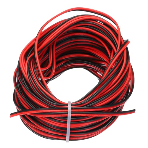 QUARKZMAN 24 AWG 2-adriges paralleles PVC-Kabel, 15 Meter lang, 0,063 Zoll Durchmesser, rot schwarz flexibles Kabelverlängerungskabel 300V für LED RGB Kabel, interne Verkabelung QUARKZMAN 24 AWG 2-adriges paralleles PVC-Kabel, 15 Meter lang, 0,063 Zoll Durchmesser, rot schwarz flexibles Kabelverlängerungskabel 300V für LED RGB Kabel, interne Verkabelung von QUARKZMAN
