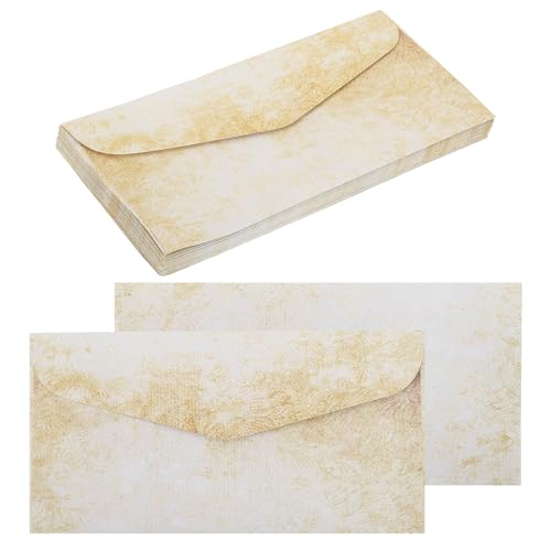 QUARKZMAN 24 Packungen Umschläge Vintage Briefpapier Papier Soft Beige Briefpapier Altes Modepapier zum Briefeschreiben, Einladungen, Hochzeit-9 x 4 Zoll QUARKZMAN 24 Packungen Umschläge Vintage Briefpapier Papier Soft Beige Briefpapier Altes Modepapier zum Briefeschreiben, Einladungen, Hochzeit-9 x 4 Zoll von QUARKZMAN