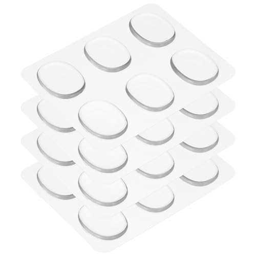 QUARKZMAN 24 Stück Trommeldämpfer Gel Pads Silikon Stummschalter Pads Trommel-Dämpfer Moon Gels Transparent 30x25x3mm für Trommeln Becken Klangkontrolle von QUARKZMAN