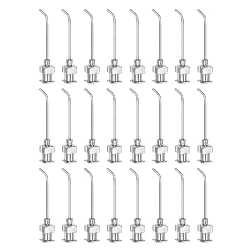 QUARKZMAN 24 Stück stumpfe Spitze Dosierkanüle 18 Gauge 1 Zoll 45 Grad gebogenes Fließdesign gebogene Dosierspitzen mit Luer-Lock & Aufbewahrungsbox für Klebstoffdosierung, silberfarben QUARKZMAN 24 Stück stumpfe Spitze Dosierkanüle 18 Gauge 1 Zoll 45 Grad gebogenes Fließdesign gebogene Dosierspitzen mit Luer-Lock & Aufbewahrungsbox für Klebstoffdosierung, silberfarben von QUARKZMAN