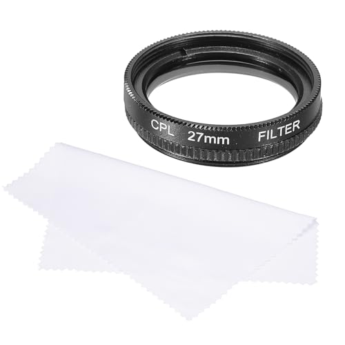 QUARKZMAN 27mm Zirkularer Polarisationsfilter, Doppelseitige Mehrschichtbeschichtungen Polarisationsfilter mit Reinigungstuch für Kameraobjektiv von QUARKZMAN