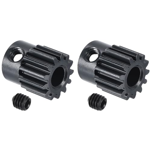 QUARKZMAN 2Stk RC 32P Gehärtetes Ritzel Getriebe 5mm Welle 13T Motor Getriebe Karbonstahl für RC Auto Boot Drohne von QUARKZMAN