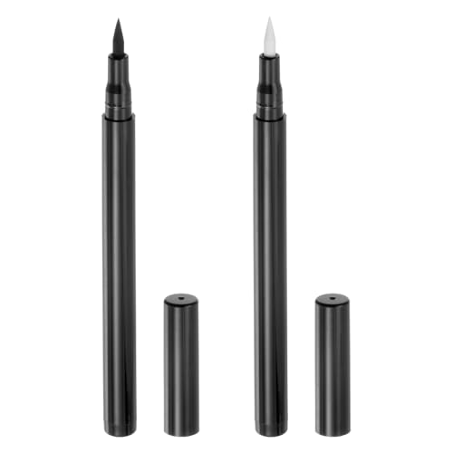 QUARKZMAN 2Stk Stoff Markierungen Dauerhafte Farbstoffe Farbe Textil Marker Stifte Feine Spitze 2 Farben für Basteln Kleidung Schuh Dunkel Grau Weiß von QUARKZMAN