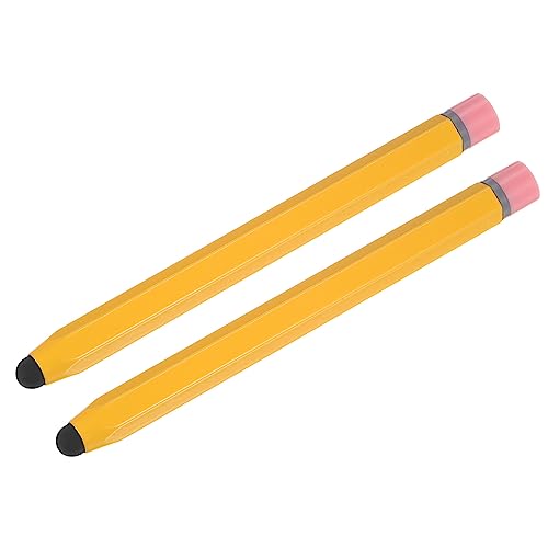 QUARKZMAN 2Stk Stylus Stifte für Bildschirme Sechseck Buntstift Stylus Stift Universell Kapazitiv Stylus für Alle Touchscreen Geräte 4.7" Gelb von QUARKZMAN