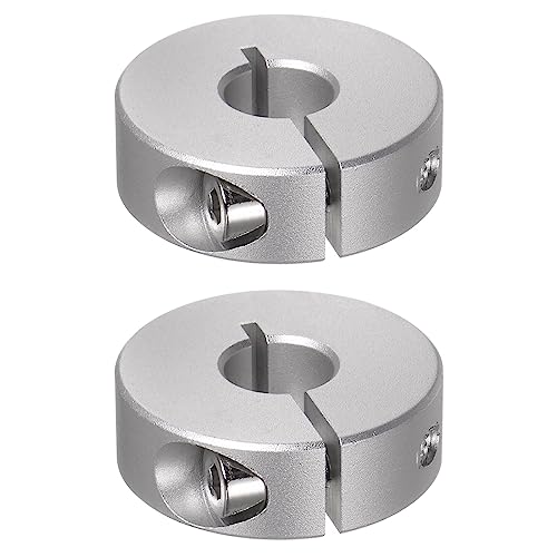 QUARKZMAN 2Stk Welle Kragen 10mm Bohrung Aluminum Legierung Set Schraube Split Klemmring 30mm AD 10mm Breite für Rad Schubkarren Achsgetriebe Einheiten Maschine Werkzeug Industrie Eloxierung von QUARKZMAN