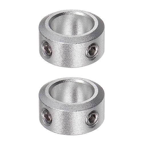 QUARKZMAN 2Stk Welle Kragen 10mm Bohrung Aluminum Legierung Set Schraube Welle Kragen 16mm AD 8mm Breite für Rad Schubkarre Axle Getriebe Montagen CNC Maschine Werkzeuge Industrie Eloxierung von QUARKZMAN