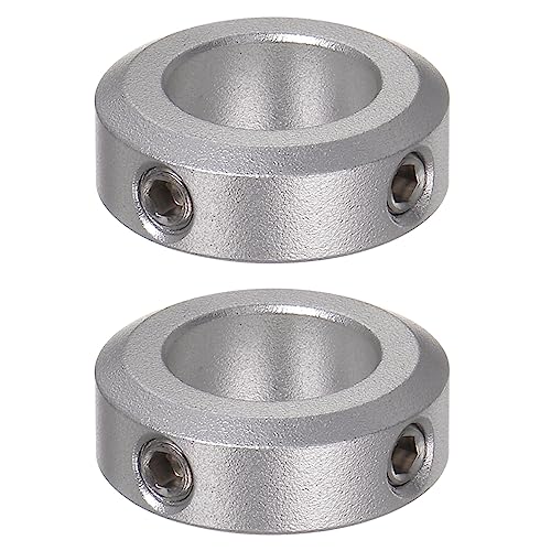 QUARKZMAN 2Stk Welle Kragen 14mm Bohrung Aluminum Legierung Set Schraube Welle Kragen 24mm AD 8mm Breite für Rad Schubkarre Axle Getriebe Montagen CNC Maschine Werkzeuge Industrie Eloxierung von QUARKZMAN