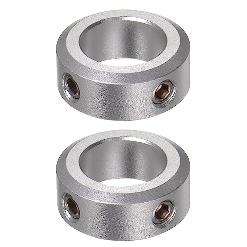 QUARKZMAN 2Stk Welle Kragen 16mm Bohrung Aluminum Legierung Set Schraube Welle Kragen 26mm AD 10mm Breite für Rad Schubkarre Axle Getriebe Montagen CNC Maschine Werkzeuge von QUARKZMAN