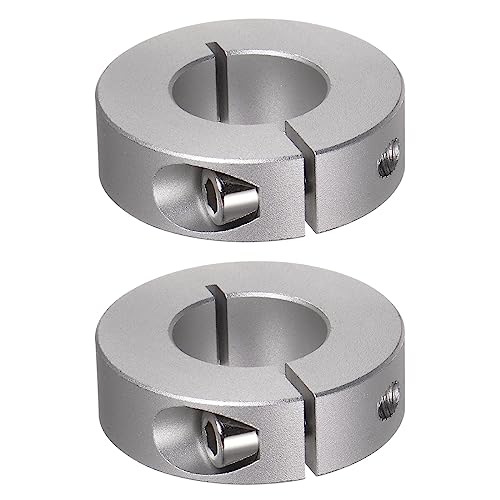 QUARKZMAN 2Stk Welle Kragen 20mm Bohrung Aluminum Legierung Set Schraube Split Klemmring 40mm AD 12mm Breite für Rad Schubkarren Achsgetriebe Einheiten Maschine Werkzeug Industrie Eloxierung von QUARKZMAN