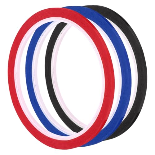 QUARKZMAN 3 Rollen Schwarz, Rot, Blau 0,1 Zoll x 55 Yards PET-Film Elektroband Zierband Hochtemperatur-Hitzefestes Band für Transformator Motor Draht 5S Positionierung Logo 3mm x 50m QUARKZMAN 3 Rollen Schwarz, Rot, Blau 0,1 Zoll x 55 Yards PET-Film Elektroband Zierband Hochtemperatur-Hitzefestes Band für Transformator Motor Draht 5S Positionierung Logo 3mm x 50m von QUARKZMAN